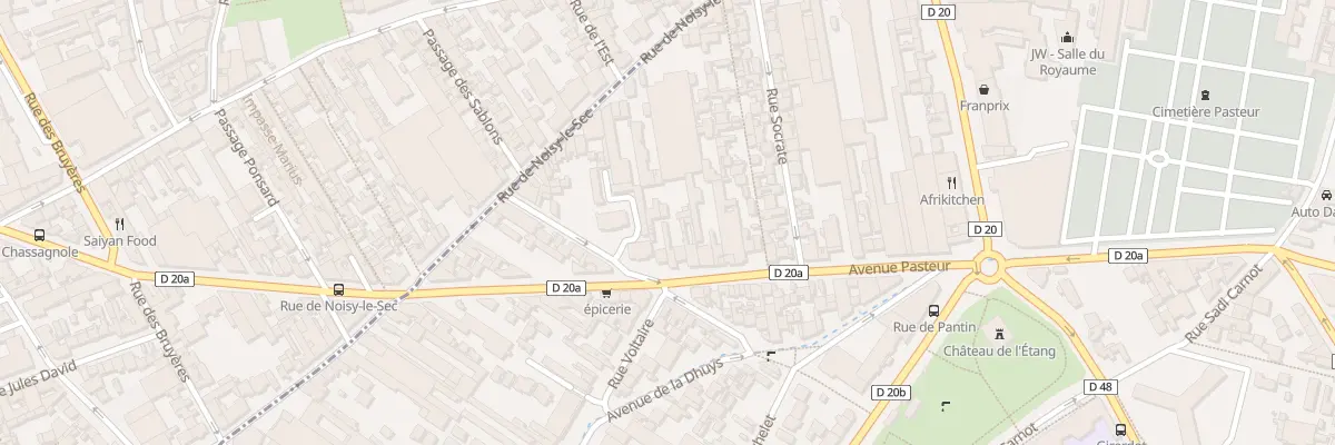 Plan du 151 Av Pasteur à Bagnolet
