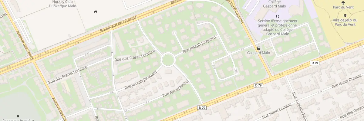 Plan du 34 Rue Joseph Jacquard à Dunkerque