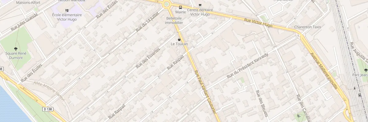 Plan du 184 Rue Vaillant Couturier à Alfortville