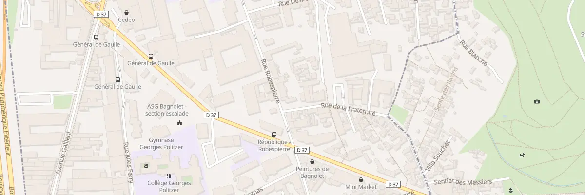 Plan du 129 Rue Robespierre à Bagnolet