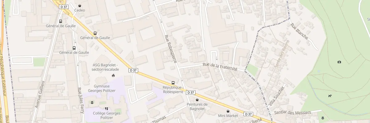 Plan du 1 Rue de la Fraternité à Bagnolet