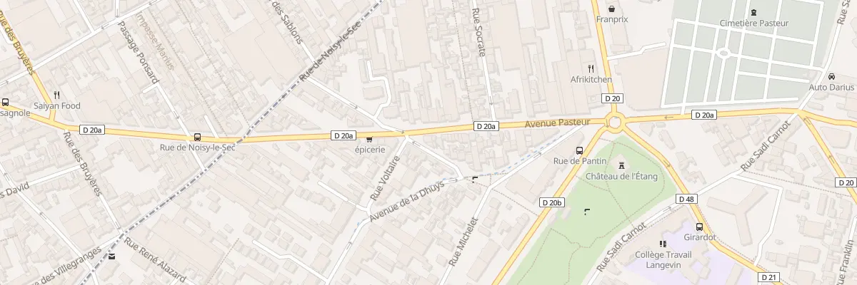 Plan du 148 Av Pasteur à Bagnolet