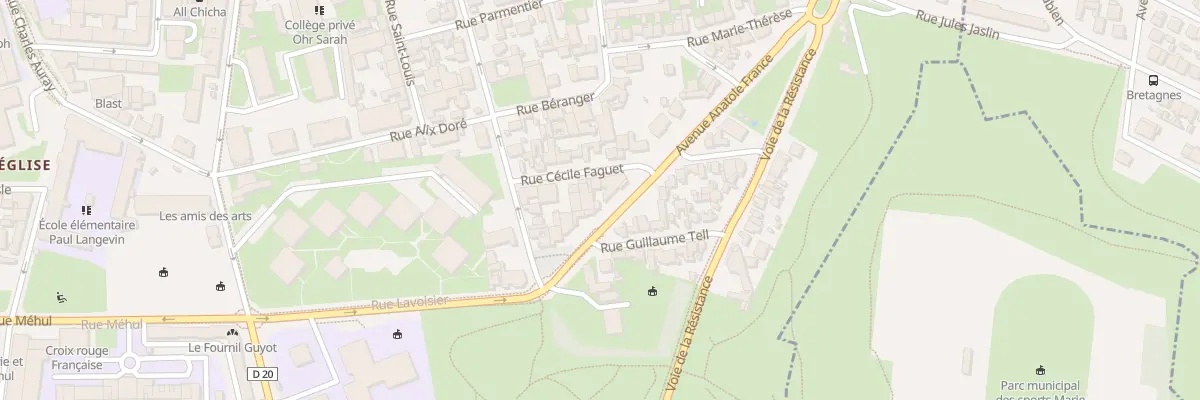 Plan du 10 Rue Cécile Faguet à Pantin