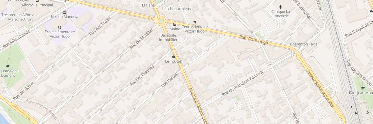 Plan du 185 Rue Vaillant Couturier à Alfortville