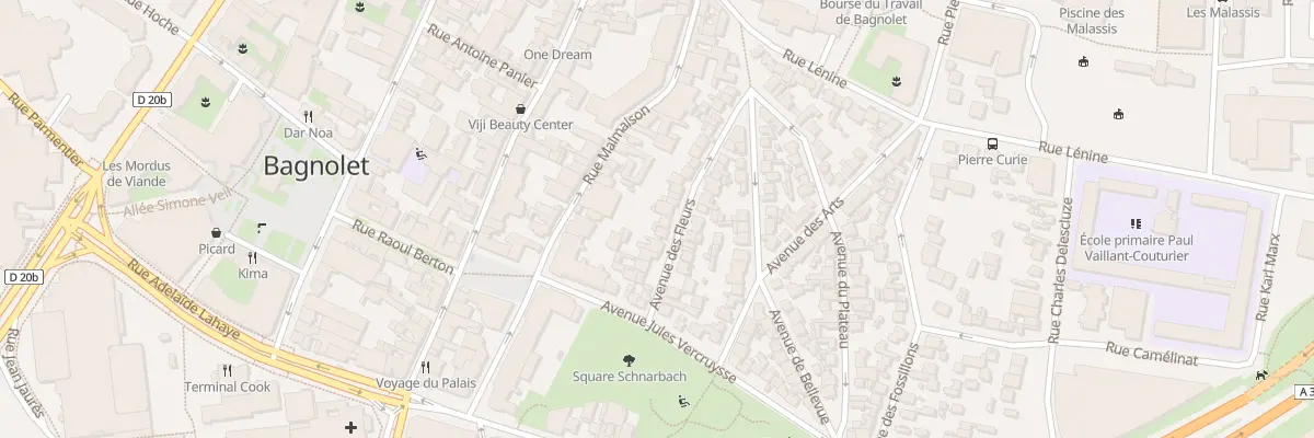 Plan du 26 Av des Fleurs à Bagnolet