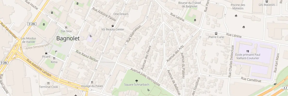 Plan du 24 Av des Fleurs à Bagnolet