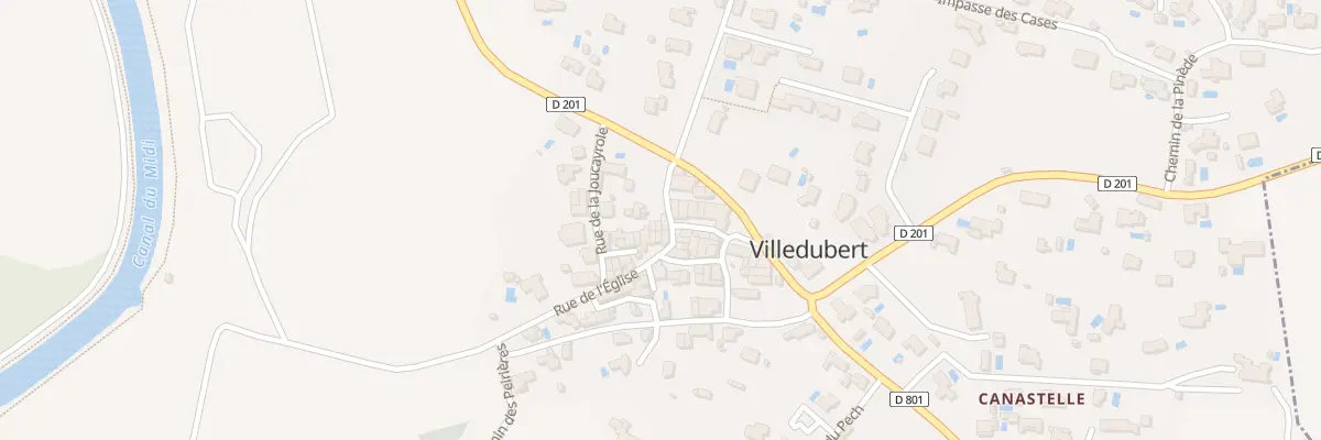 Plan du 2 Rue du Chateau à Villedubert