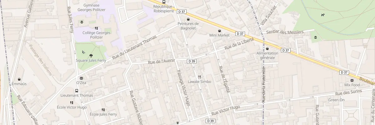 Plan du 140 Rue Robespierre à Bagnolet