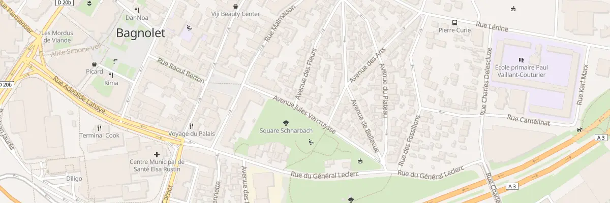 Plan du 39 Av des Fleurs à Bagnolet