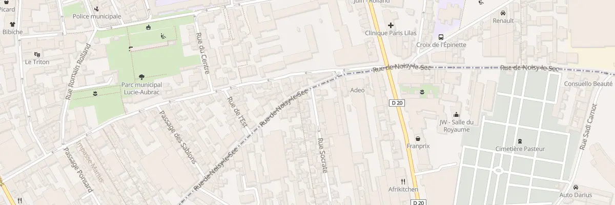 Plan du 33B Rue Socrate à Bagnolet