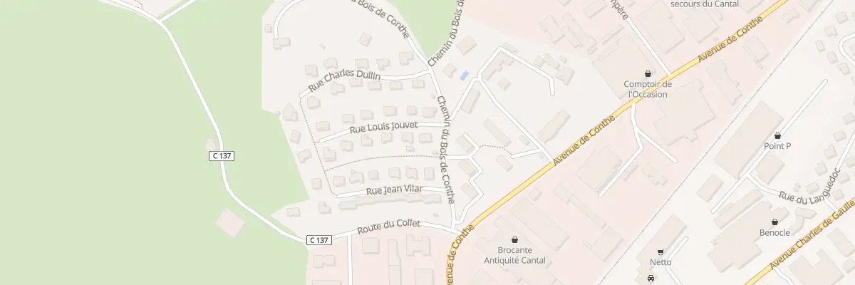 Plan du 1 Rue Louis Jouvet à Aurillac