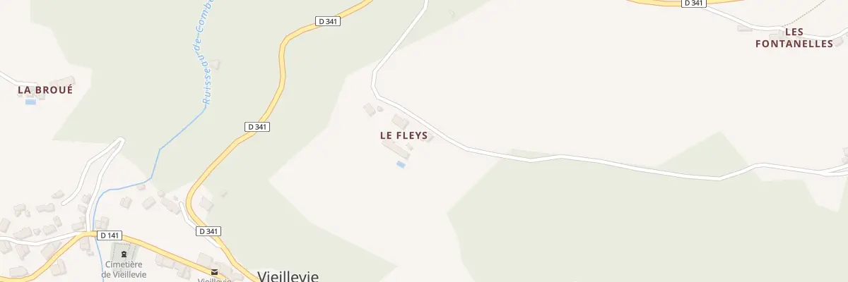 Plan du 5061 Le Fleys à Vieillevie