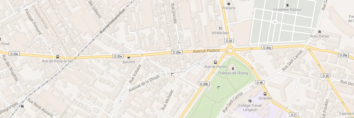 Plan du 166 Av Pasteur à Bagnolet