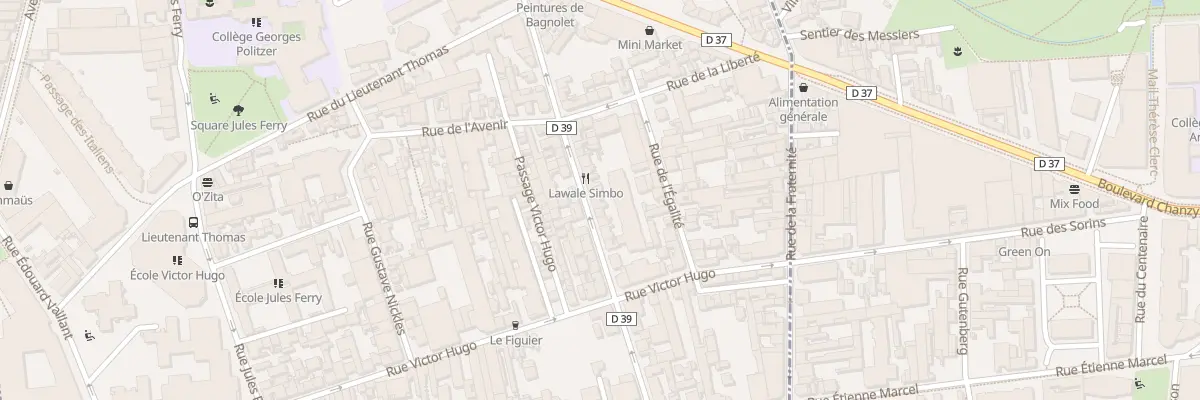 Plan du 185 Rue Robespierre à Bagnolet