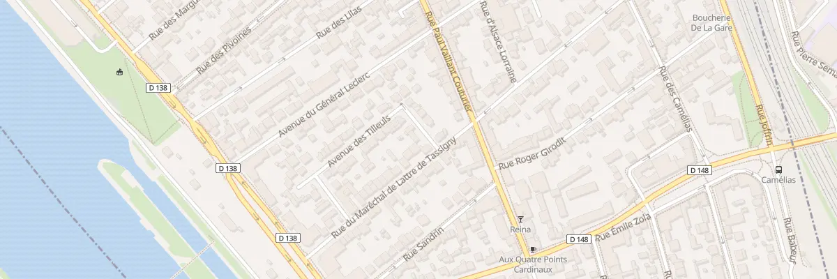 Plan du 25 Rue Mal de Lattre de Tassigny à Alfortville