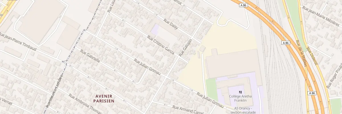 Plan du 52 Rue Cristino Garcia à Drancy