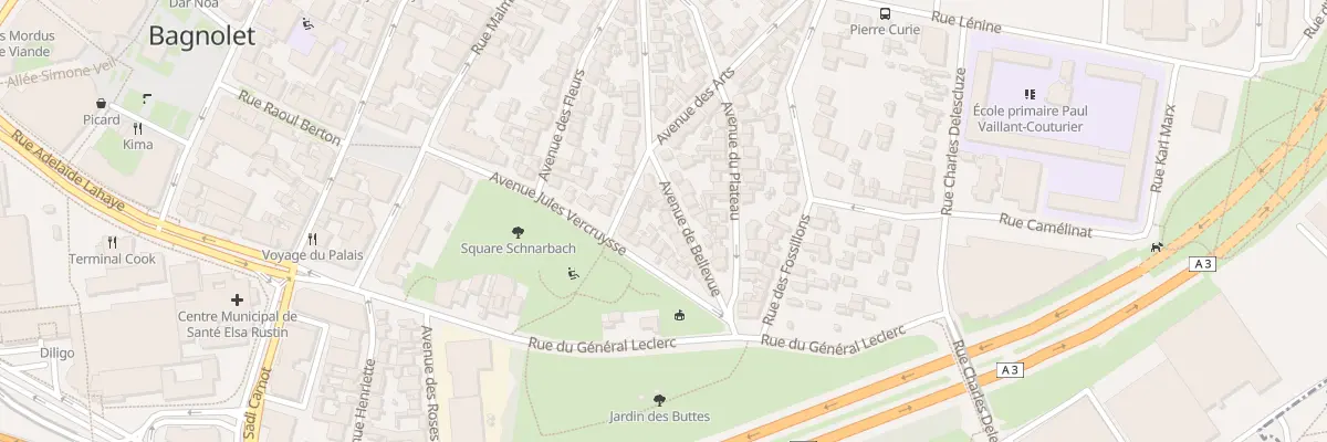 Plan du 36 Av de Bellevue à Bagnolet