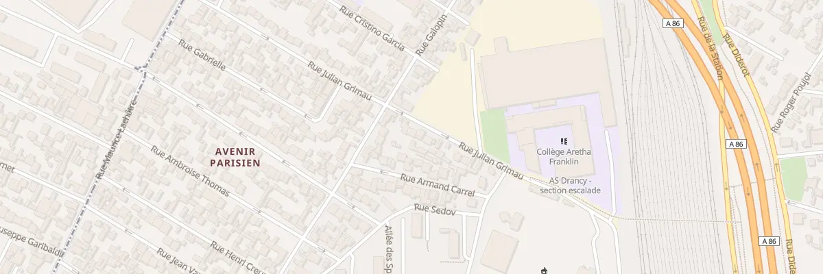 Plan du 72 Rue Julian Grimau à Drancy