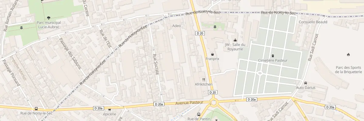 Plan du 248 Rue de Noisy le Sec à Bagnolet