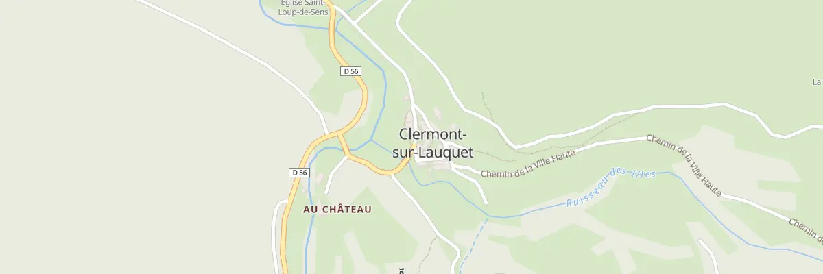 Plan de la Rue de la Coudine à Clermont-sur-Lauquet