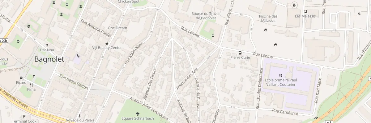 Plan du 12 Av des Acacias à Bagnolet