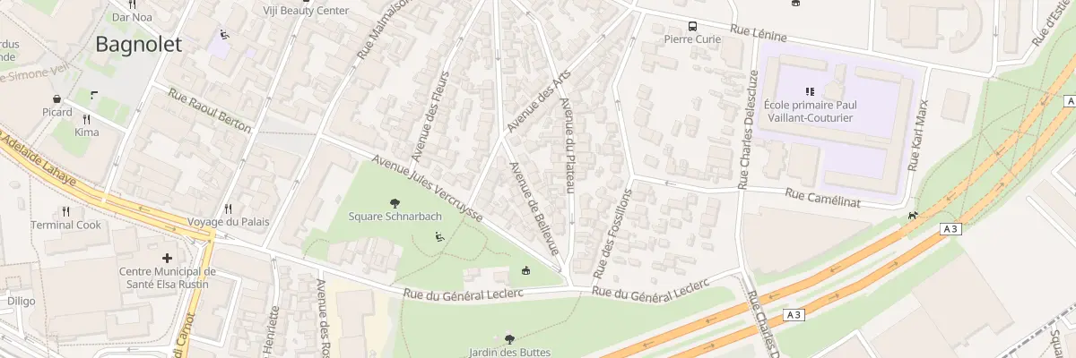 Plan du 33 Av de Bellevue à Bagnolet