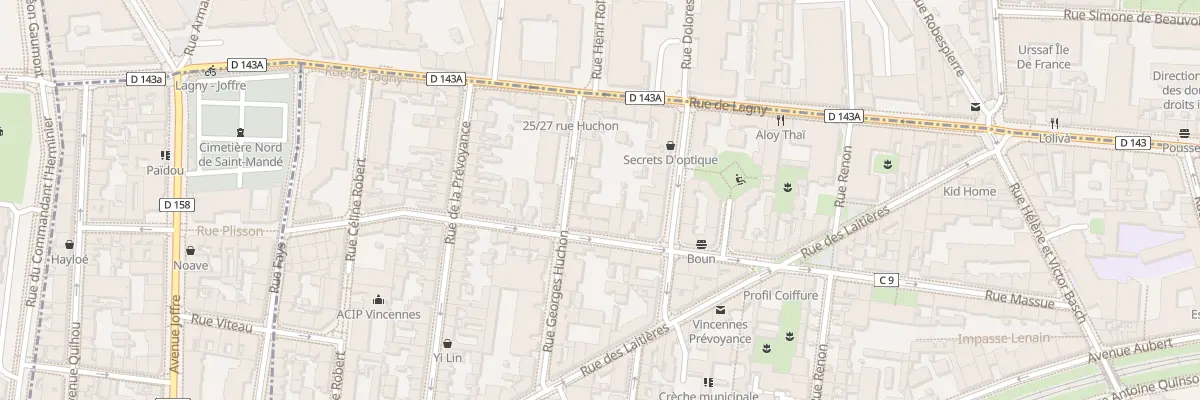 Plan du 18 Rue Georges Huchon à Vincennes