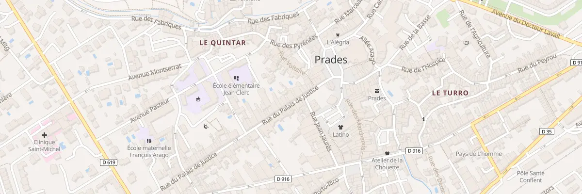 Plan du 22 Rue du Palais de Justice à Prades