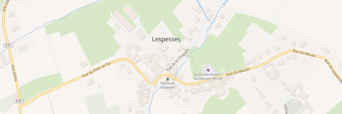 Plan du 1 Rue de la Chapelle à Lespesses