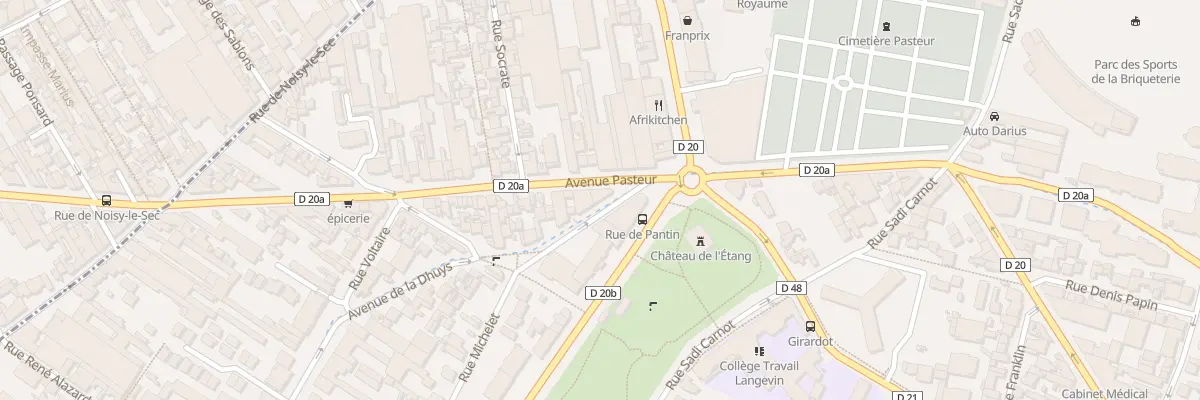 Plan du 180 Av Pasteur à Bagnolet