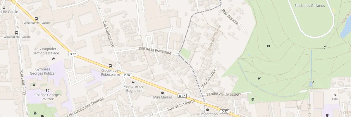 Plan du 30 Rue de la Fraternité à Bagnolet
