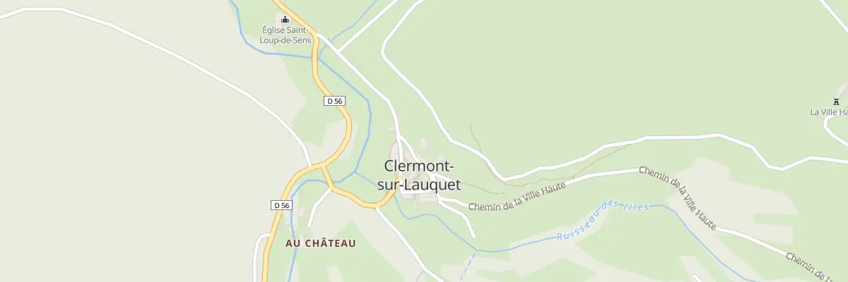 Plan de la Rue de la Ville Haute à Clermont-sur-Lauquet