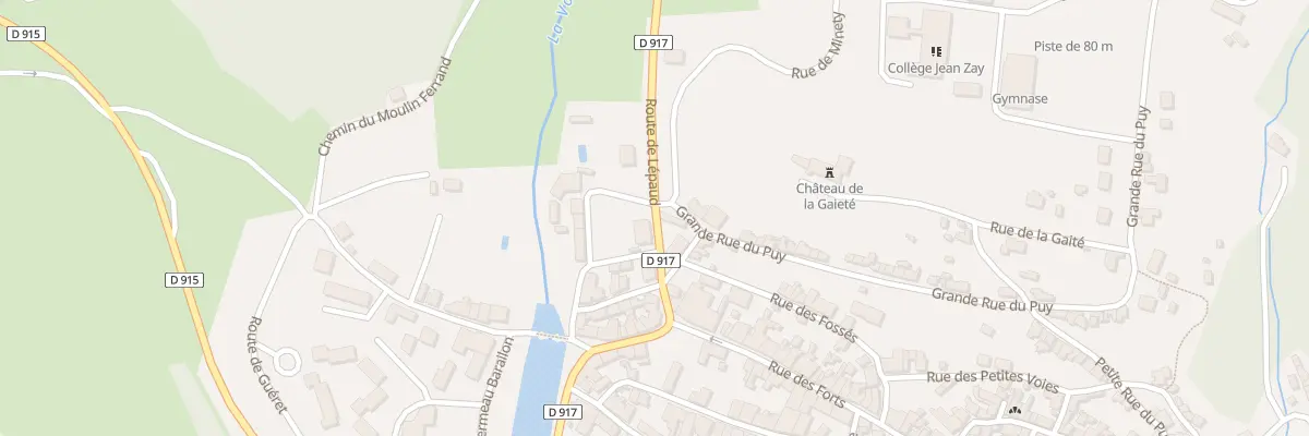 Plan du 13 Rte de Lépaud à Chambon-sur-Voueize