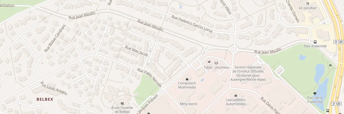 Plan du 3 Rue Paul Eluard à Aurillac