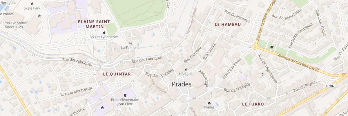 Plan du 12 Rue des Fontaines à Prades