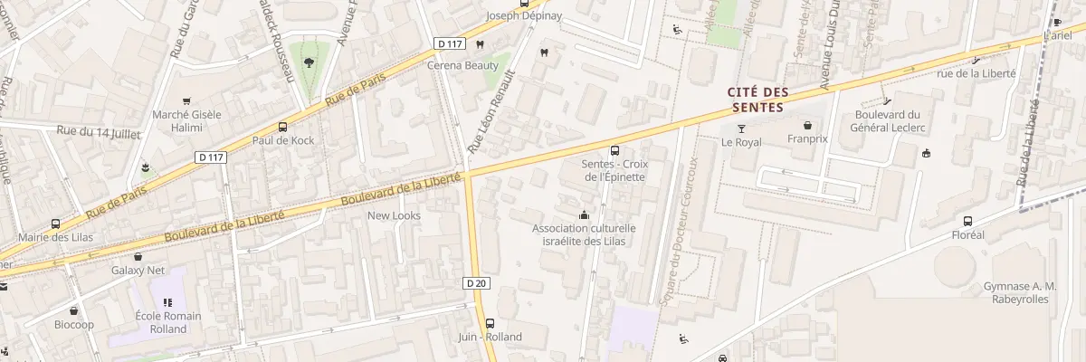 Plan du 8 Bd Gen Leclerc de Hauteclocqu aux Lilas