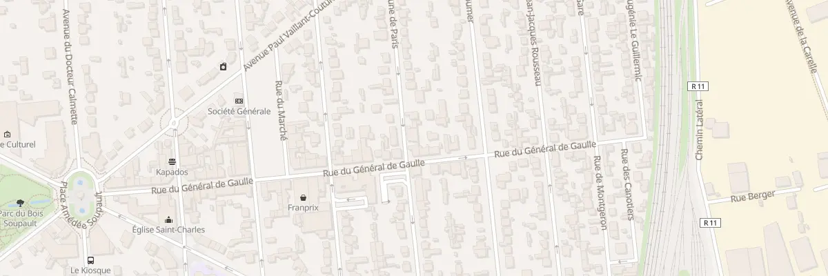 Plan du 2B Rue de la Commune de Paris à Villeneuve-le-Roi