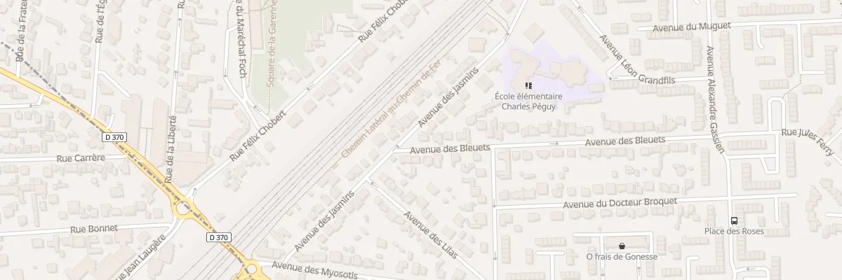 Plan du 2 Av des Bleuets à Gonesse