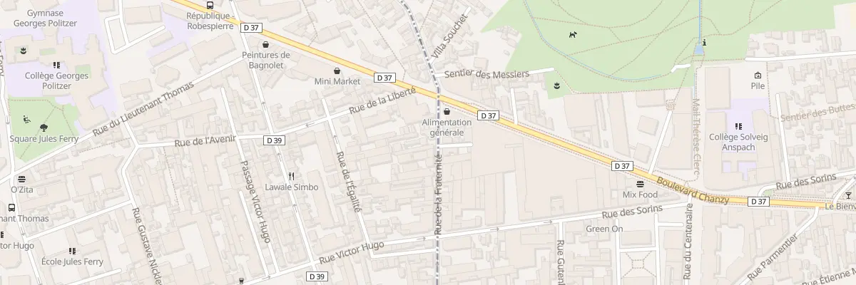 Plan du 74 Rue de la Fraternité à Bagnolet