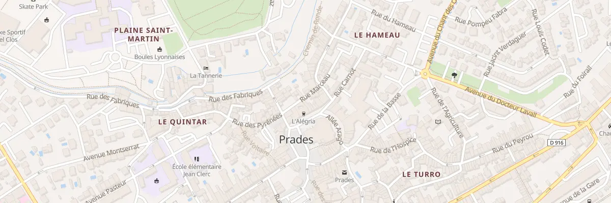 Plan du 8 Rue Marceau à Prades