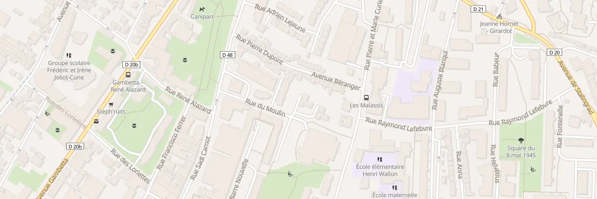 Plan du 9 Rue Adrien Lejeune à Bagnolet