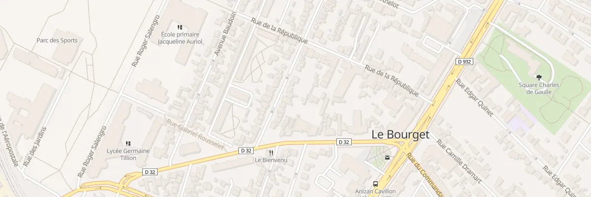 Plan du 16 Rue Marcel Sembat au Bourget