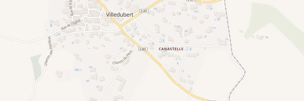 Plan du 7 Che de Canastelle à Villedubert