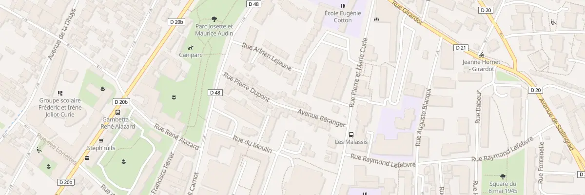 Plan du 3 Av Beranger à Bagnolet