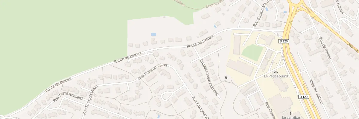 Plan du 22 Rue Francois Villon à Aurillac