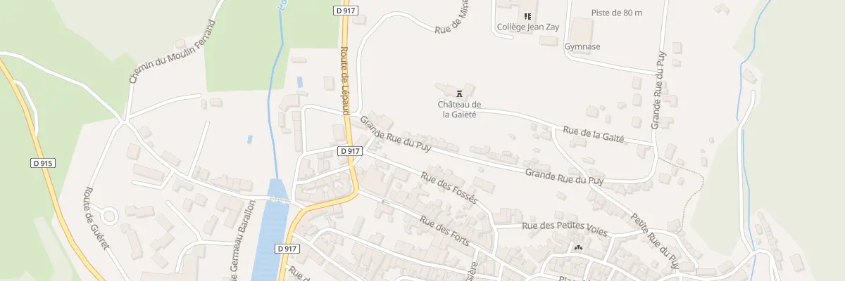 Plan du 9 Gr Grande Rue du Puy à Chambon-sur-Voueize