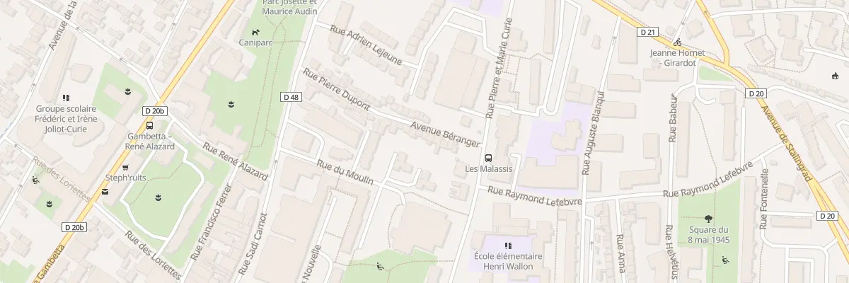 Plan du 12 Av Beranger à Bagnolet