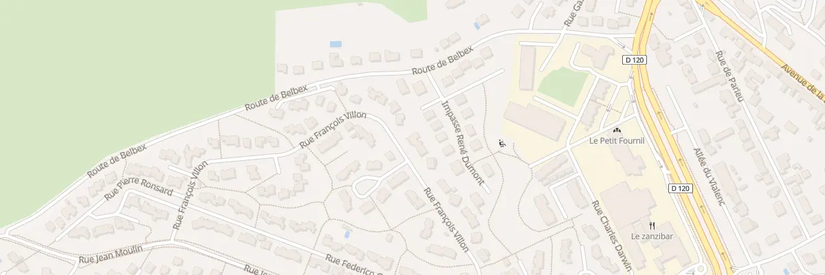 Plan du 18 Rue Francois Villon à Aurillac
