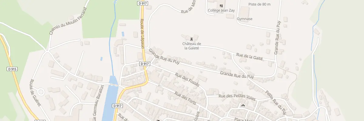 Plan du 13 Rue du Puy à Chambon-sur-Voueize