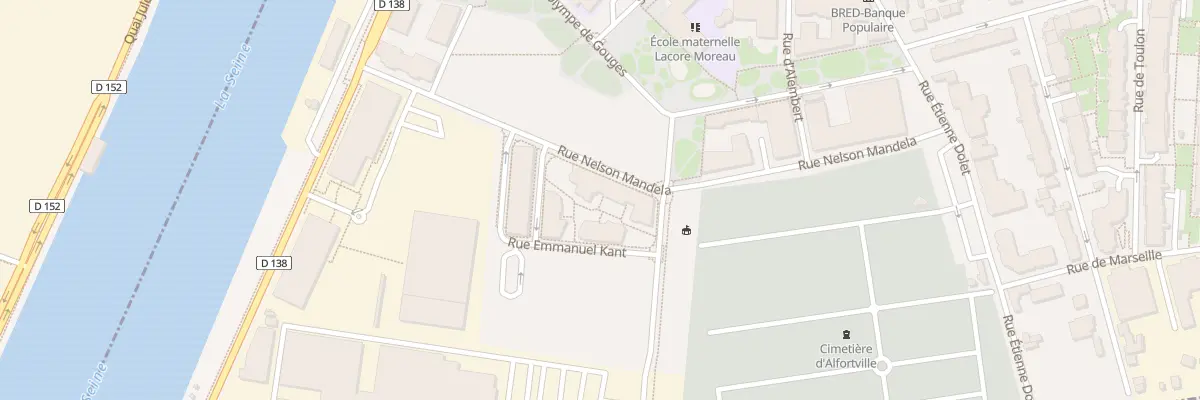 Plan du 8 Rue Nelson Mandela à Alfortville